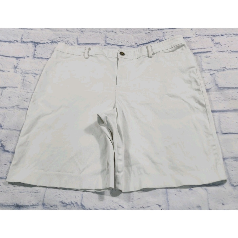 Lauren Ralph Lauren WOMENS SZ 14 Shorts White Cotton Chino Pockets Golf Bermuda